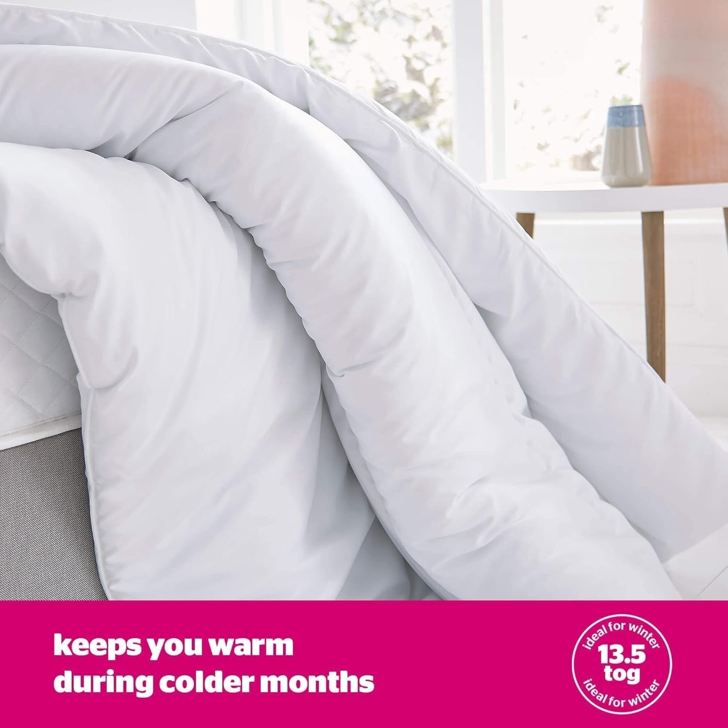 Kołderka Silentnight „Ultrabounce”, mikrofibra, biała, łóżko jednoosobowe Kołdry i kołdry Naty Shop