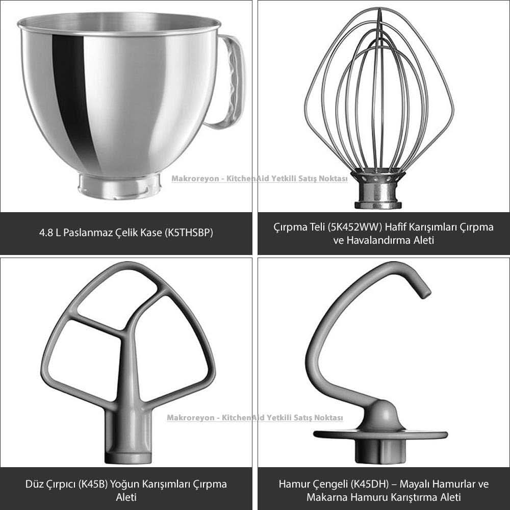 KitchenAid Artisan 5KSM125EER Mikser misowy, 300 W, 4,8 l Naty Shop