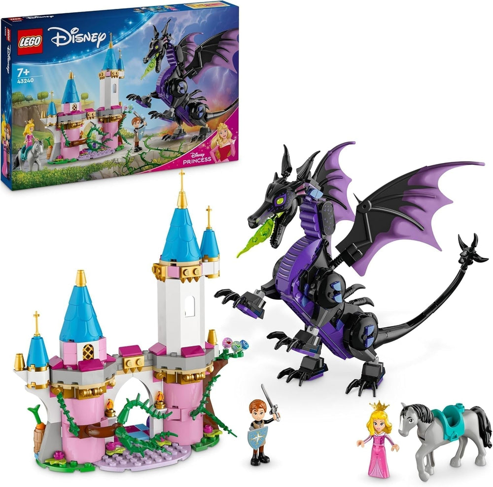 LEGO® Disney Kraina Lodu Pałac Zimowy Elsy, zestaw do budowania i zabawy dla dzieci z modelem pałacu oraz minifigurkami ELSA i Anny, prezent dla dziewcząt, chłopców i fanów filmów od 6 lat 43244 Zestawy do budowania Besuche den LEGO-Store Maleficent as a smok