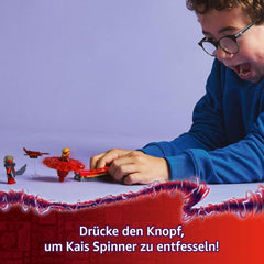 LEGO NINJAGO Smok Kaia Spinjitzu Spinner — zabawka ninja z dwiema minifigurkami — mały zestaw dla dzieci — pomysł na prezent dla chłopców i dziewcząt w wieku od 6 lat 71823 Zestawy do budowania Besuche den LEGO-Store