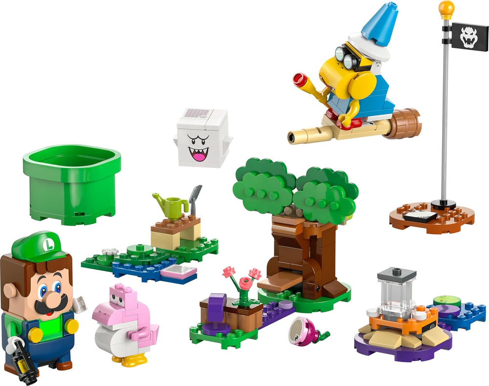 LEGO Super Mario Abenteuer z interaktywnym Luigi, Nintendo Geschenk für Jungen, Mädchen i Gamer ab 6 Jahren, Abenteuer-Spielset für Kinder z różowym Baby Yoshi 71440