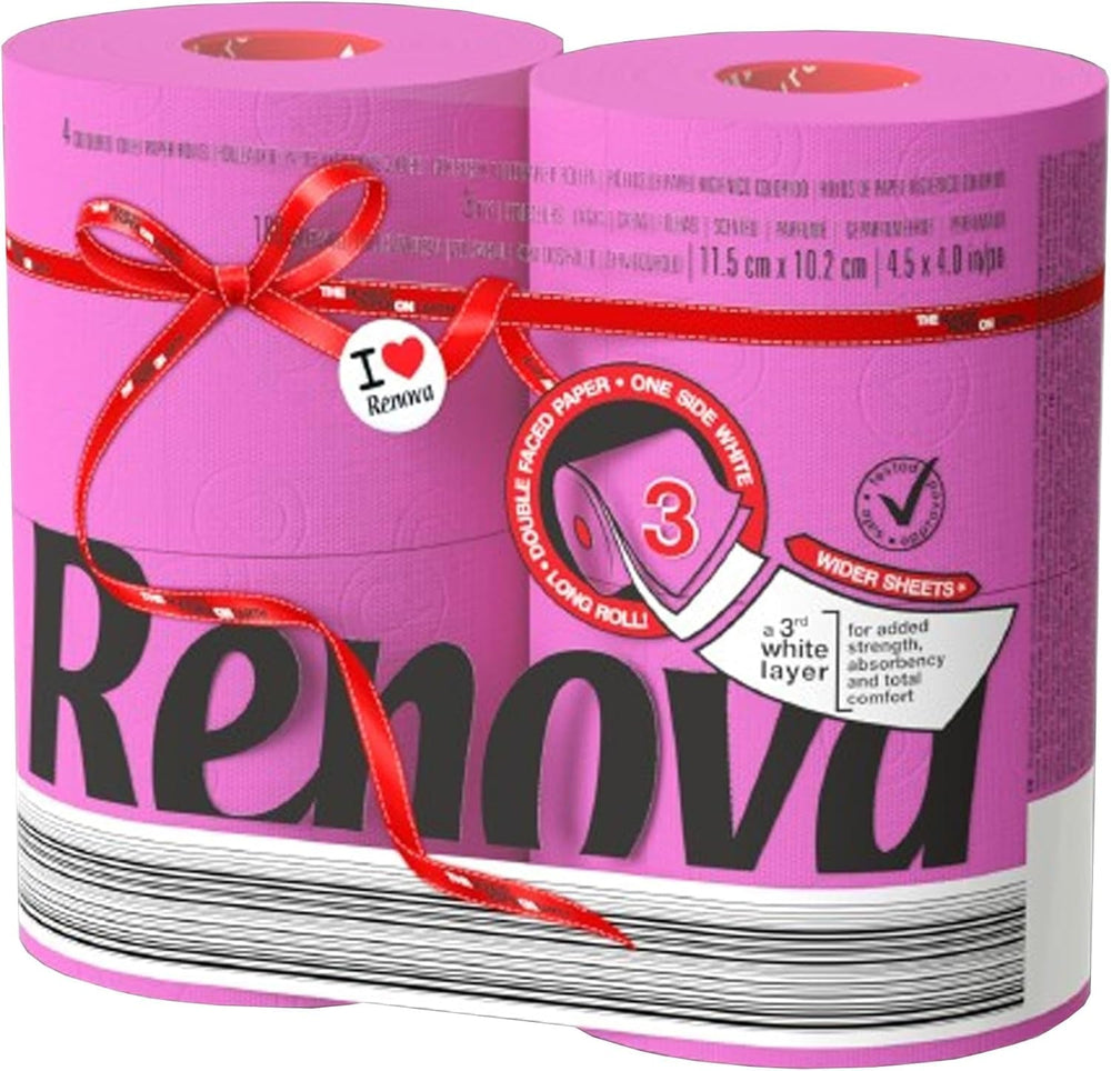 Hârtie igienică Renova, verde, 4 role