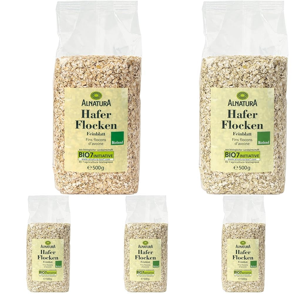 Fulgi de ovăz organici, fulgi mici, 500g (1 pachet)