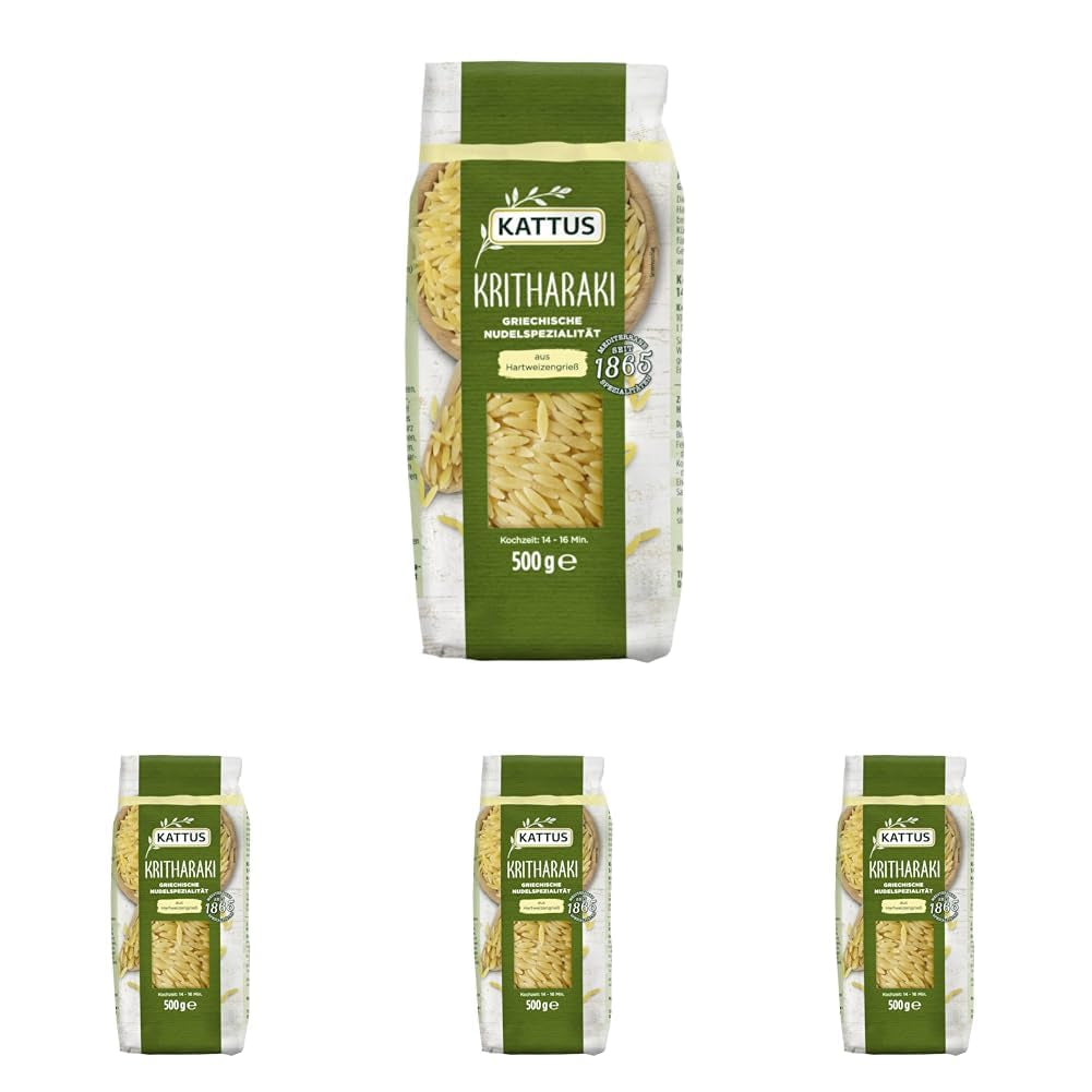 - Kritharaki Nudeln (Reisnudeln/Risoni/Orzo) | Griechische Nudelspezialität aus Hartweizengriess | 500 g w worku
