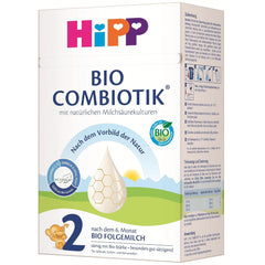 HiPP 2 Organic Combiotik (4 x 600g), mleko następne po 6 miesiącu, ze skrobią, naturalnymi kulturami kwasu mlekowego, GOS, Omega-3 (DHA, ALA), najwyższej jakości organicznej