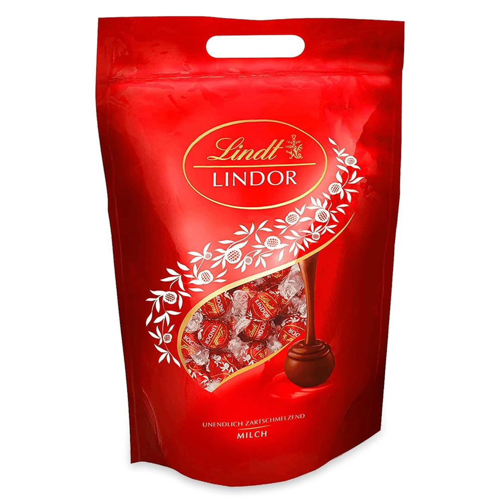 Lindt LINDOR Czekolada z pistacjami | 1 kg zamykana torebka | ok. 80 kulek z mlecznej czekolady z rozpływającym się w ustach kremem pistacjowym | Opakowanie zbiorcze, prezent pralinowy