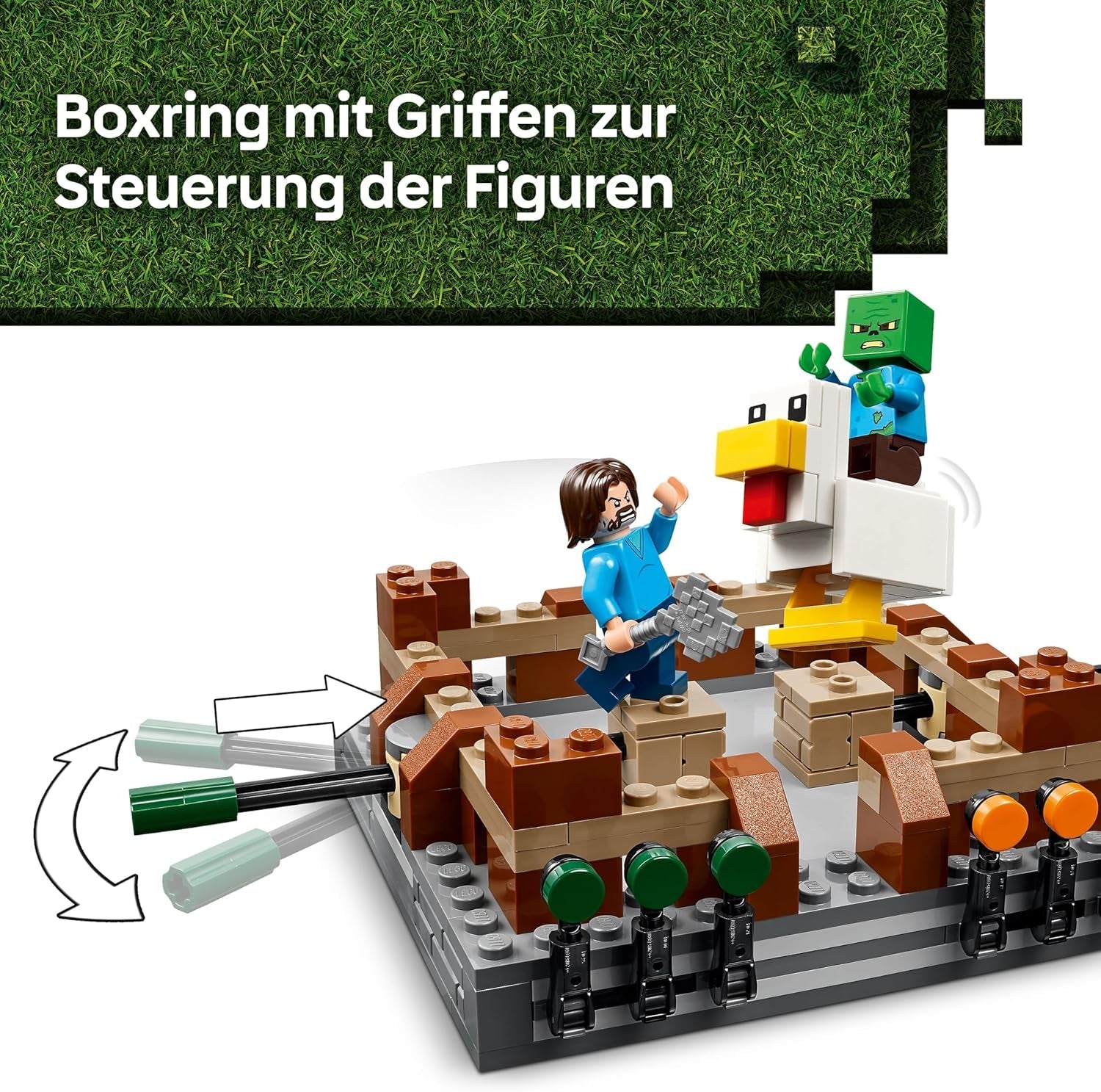 LEGO Minecraft Waldanwesen mit Boxring - Interaktives Gaming Spielzeug- Baby-Zombie, Steve, Garret und Henry Minifiguren - Gamer Geschenk für Jungen, Mädchen und Videospiel Fans ab 10 Jahren - 21272