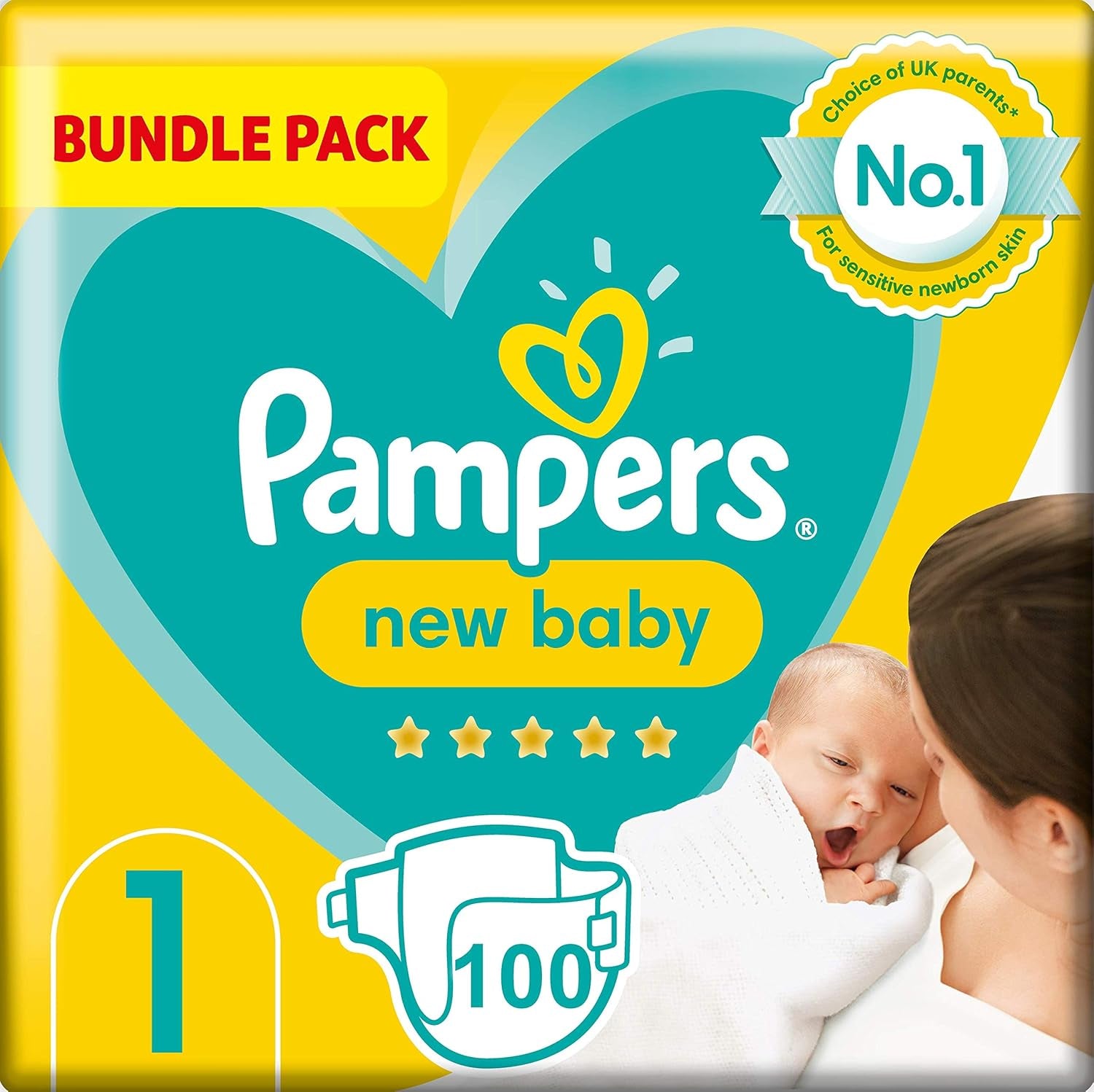 Pampers Premium Protection New Baby pieluchy, rozmiar 1 (noworodek), 22 sztuki