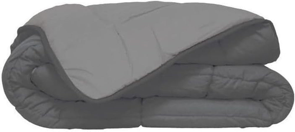 Poyet Motte Plapumă lavabilă cu capac fix - 140X200 Cm - Petrol blue/mastic beige Plapumi si pilote Naty Shop Oțel/argint 200X200X1 Cm