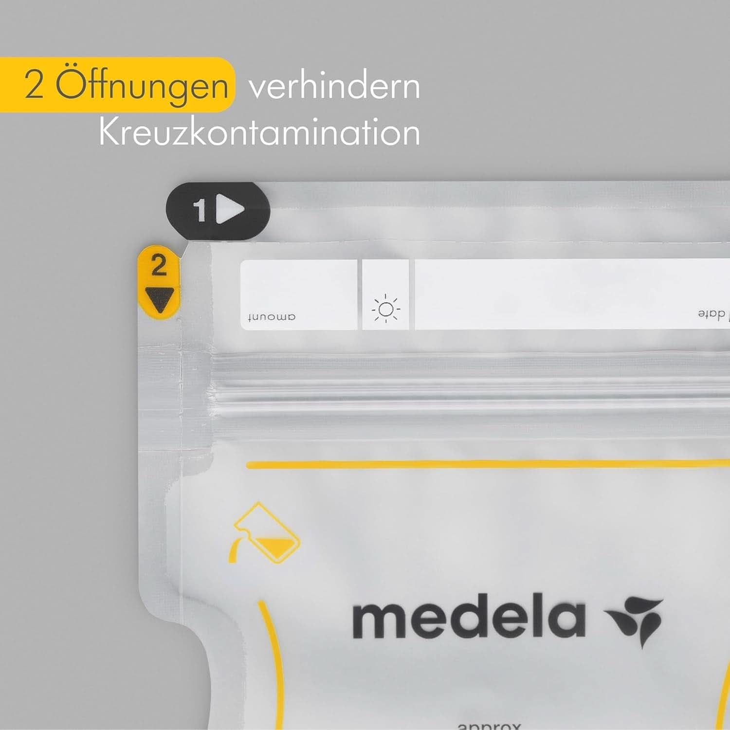 Medela Easy Pour Muttermilchbeutel Zum Einfachen Ausgießen, 100 Stück, 210 Ml, Auslaufsichere Einweg-Muttermilchbeutel Mit Überlaufschutz, Stillhelfer Akcesoria Żywność dla niemowląt i karmienie piersią Naty Shop