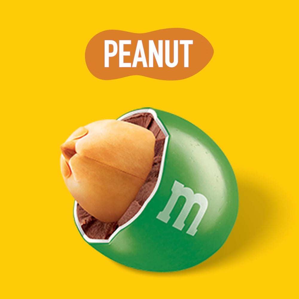 M&M's Peanut Chocolate Opakowanie zbiorcze 24 x 45 g Czekoladowa soczewica o smaku orzechowym Prezent czekoladowy (1080 g) Idealny jako poczęstunek o tematyce piłkarskiej