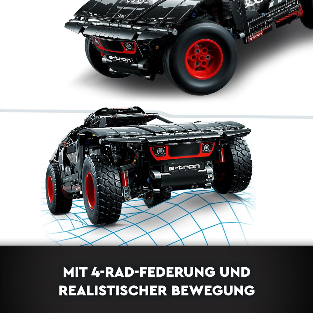 LEGO 42160 Technic Audi RS Q e-tron, zdalnie sterowany Rallye-Auto-Spielzeug, Dakar-Rallye-Geländewagen, App-steuerter RC mit Control+, Geschenk für Jungen, Mädchen und Fans ab 10 Jahren zum Bauen