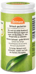 Ostmann Gewürze - Bärlauch geschnitten | Łagodniejszy Knoblauch-Geschmack | Für Ei- oder Reisgerichte sowie Quarkdips | 15 g w Der Streudose