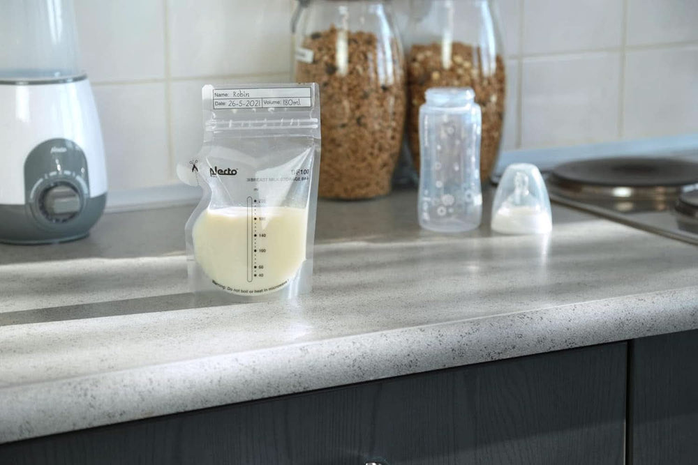 BF100 Worek do przechowywania mleka matki - Worek na mleko matki - pojemność 220 ml - 100 sztuk - Przezroczysta żywność i akcesoria do karmienia piersią Sklep Bebe Naty