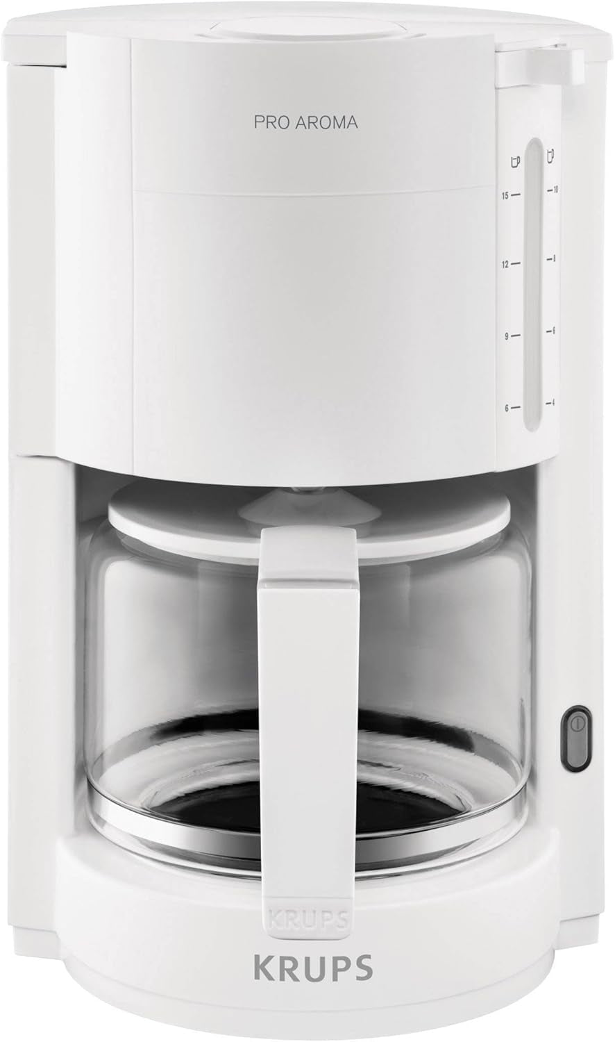 Krups F30908 ProAroma Espressor cu filtru și carafă de sticlă, capacitate 1,25 l, 10-15 cești, 1050 W, negru