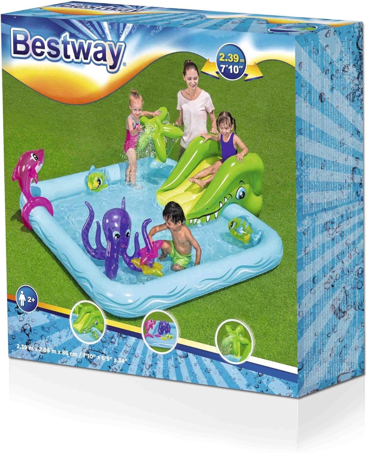 Bestway wodne centrum zabaw, akwarium, 239 x 206 x 86 cm