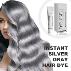 Vopsea de păr Grey Silver Vopsea de păr Silver Grey Vopsea de păr Silver Natural Unisex Vopsea de păr Light Gray Silver Color Cream pentru toate tipurile de păr（100ml） Vopsea pentru par Naty Shop
