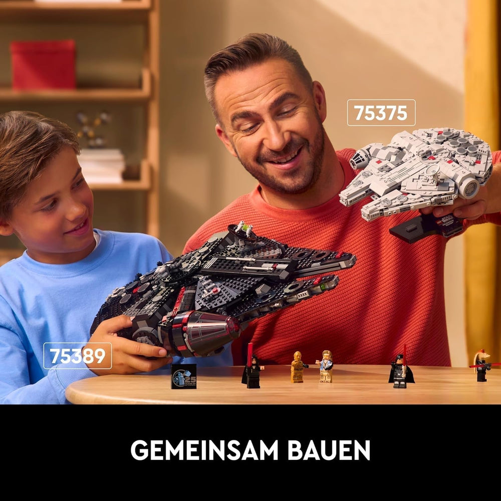 LEGO Star Wars Sokół Millennium Zestaw na 25. rocznicę dla dorosłych Statek do zbudowania Nowa nadzieja Kolekcjonerski model statku kosmicznego Prezenty dla mężczyzn i kobiet 75375 Zestawy do budowania Besuche den LEGO-Store