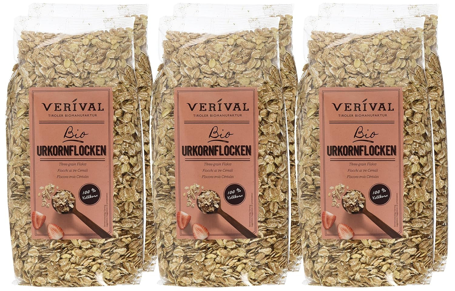 Verival Ancient Płatki zbożowe - organiczne, opakowanie 6 sztuk (6 x 500g)
