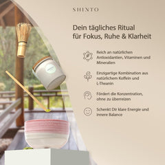 Shinto - Ceai Matcha organic „Gold” - Pulbere de ceai verde de calitate ceremonială - Certificat JAS &amp; EU BIO - Umbrit &amp; Cules manual - Import direct din Uji, Japonia - 30 g