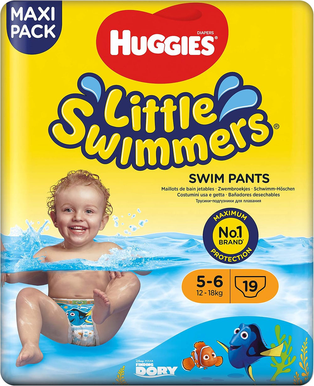 Pieluchy do pływania Huggies Little Swimmers rozmiar 5/6 (12-18 kg), 1 opakowanie 19 sztuk
