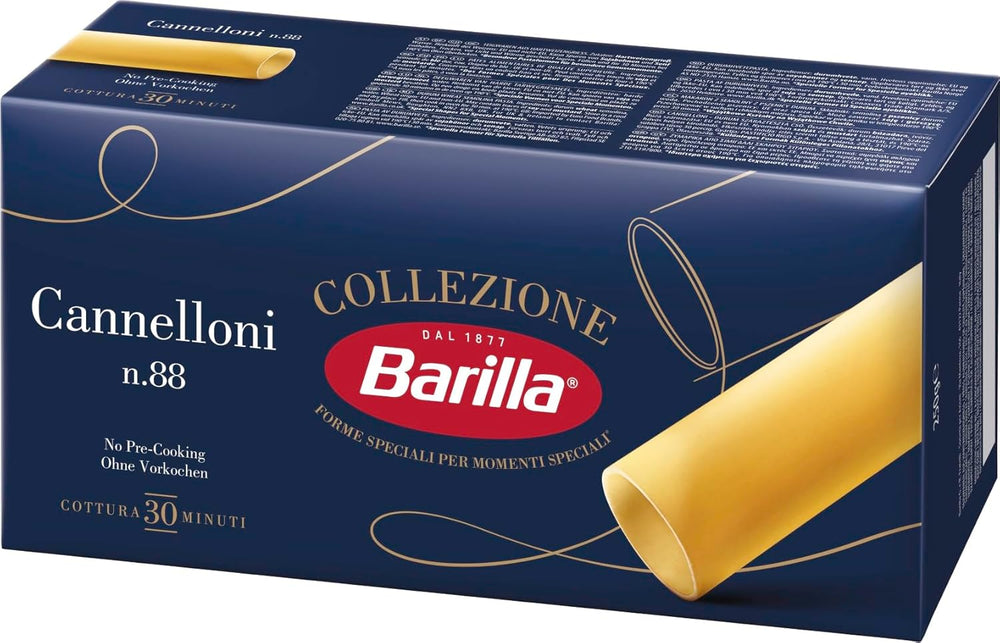 Barilla Collezione Cannelloni Wysokiej jakości makaron z pszenicy durum, zawsze Al Dente, opakowanie 12 sztuk (12 x 250 g)