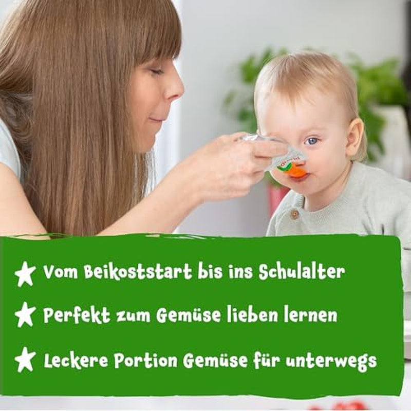 Pumpkin Organics torebki z organicznymi warzywami i zbożami, opakowanie 8 szt.: Gruszka, Truskawki, Bataty, Buraki, Banany, Owies - Bez dodatku cukru¹ - Od 6 miesiąca życia - jako przekąska lub pokarm uzupełniający w opakowaniu (8 x 100g)