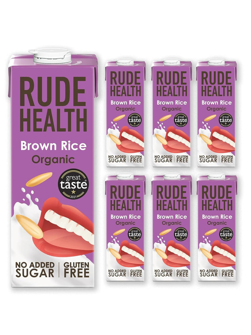 Rude Health 6 x 1 litr Bio-nerkowca, 100% naturalny Bio-Getränk, glutenfrei, ungesüßt, preisgekrönt, gesund i wegański, 100% recykling Verpackung