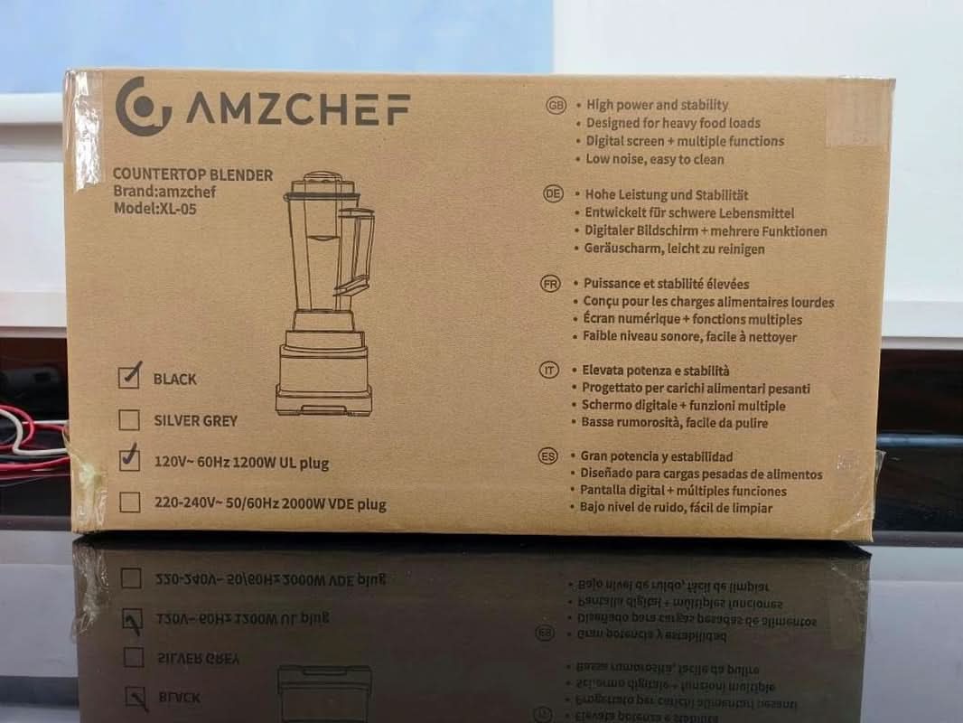 Blender AMZCHEF, 8 inteligentnych menu i 10 prędkości, ekran dotykowy LCD Kitchen Naty Shop