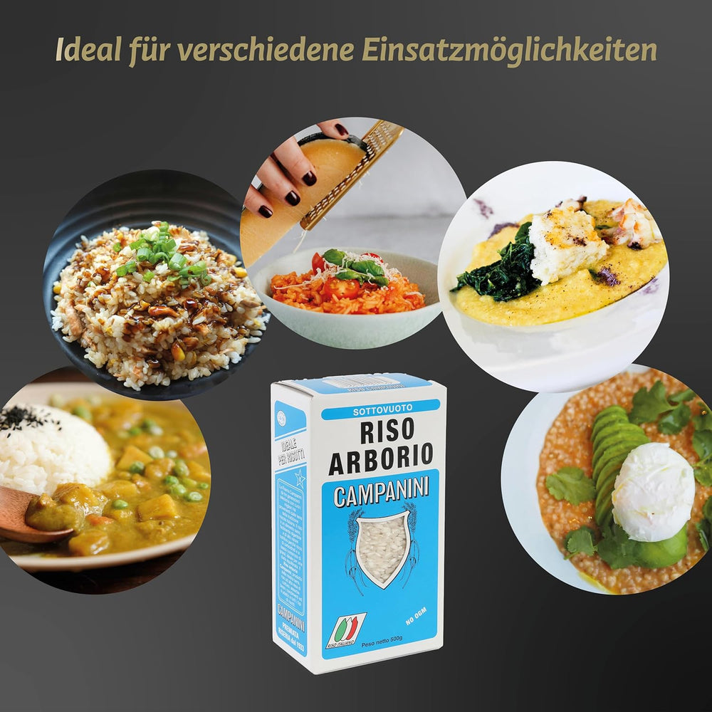 Risera Campanini Risotto Rice 500 g – Włoski Risotto Rice, Arborio Riso Rice, Kremowe Risotto