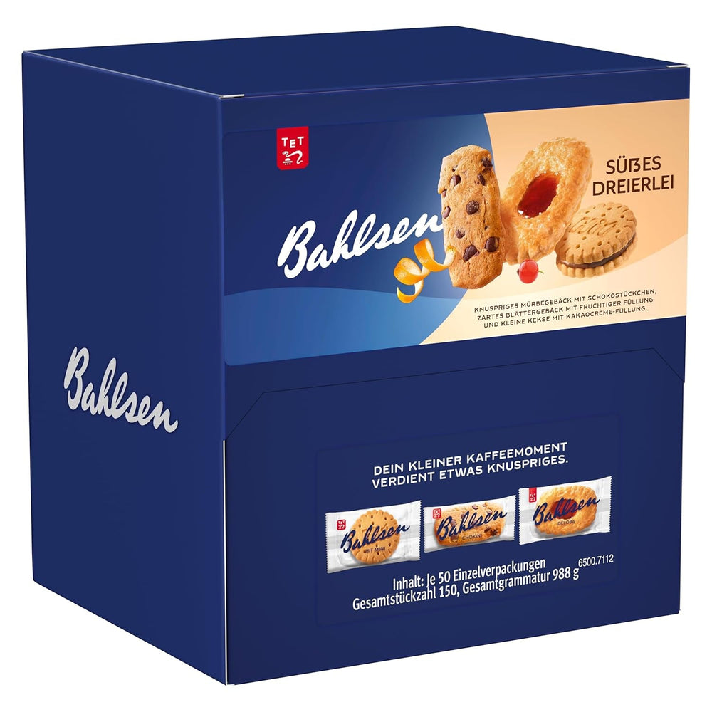 Bahlsen Sweet Trio - Prezentare de tejghea - Amestec cu clasicele Deloba, Chocolate, Hit și Chokini (1 x 988 g)