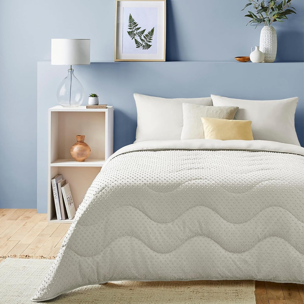 Night Lark Plapumă fără capac, 4.5 Tog, dimensiune rege, colecție Tufted Dot, lenjerie de pat de lux, hipoalergenic, lavabil la mașină, nisip cald Plapumi si pilote Naty Shop