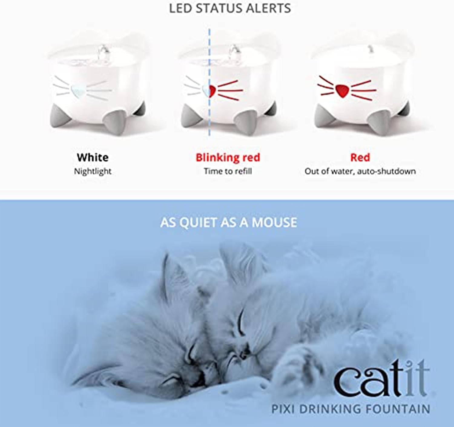 Catit Pixi Trinkbrunnen für Katzen, Weiß, 1 Stück (1 zestaw)