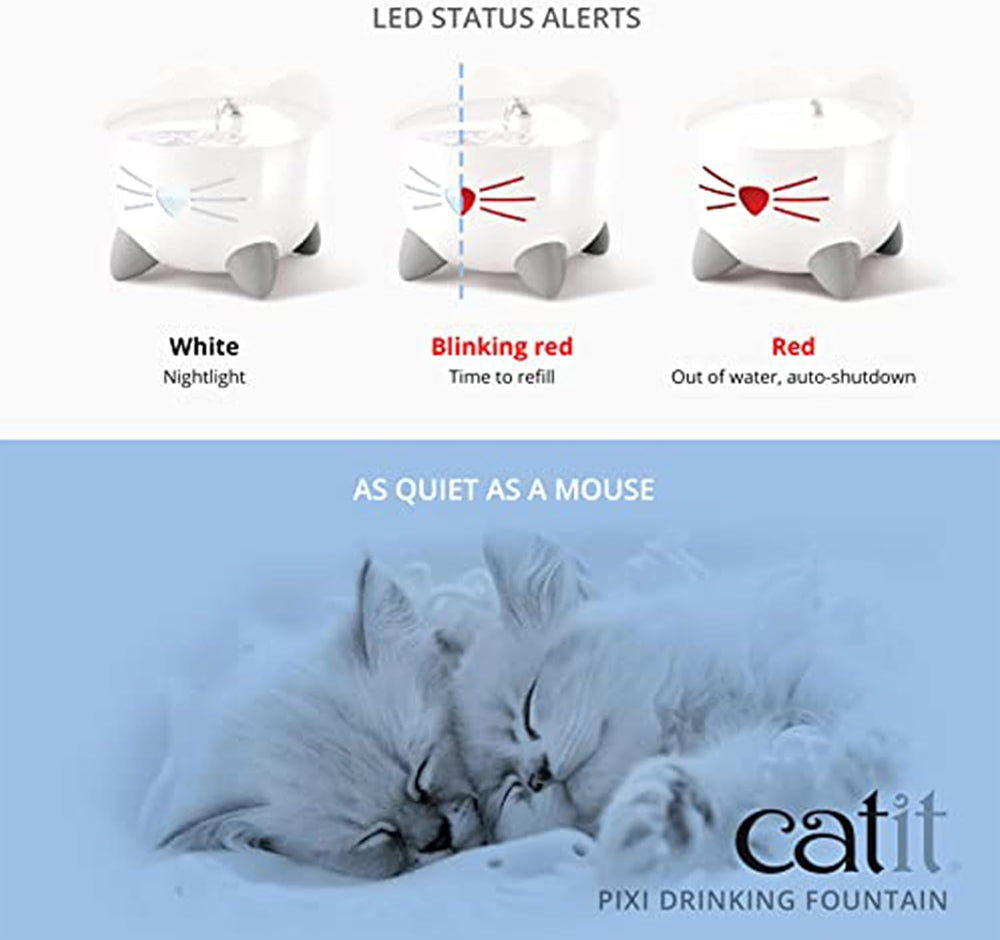 Catit Pixi Trinkbrunnen für Katzen, Weiß, 1 Stück (1 zestaw)