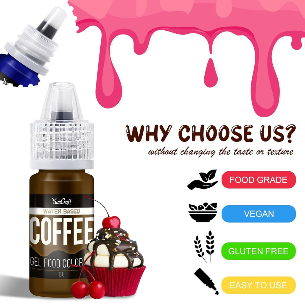 Colorant alimentar în gel - Colorant alimentar în gel foarte concentrat pentru prăjituri, copt, ouă de Paște, băuturi - Colorant alimentar fără zahăr pentru fondant, glazură, slime, decorarea torturilor (Red Velvet, 150G)