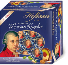Hofbauer Vienna Mozart Balls, Pudełko z mlecznej czekolady 600 gramów (30 szt.) Naty Shop Box 30 sztuk