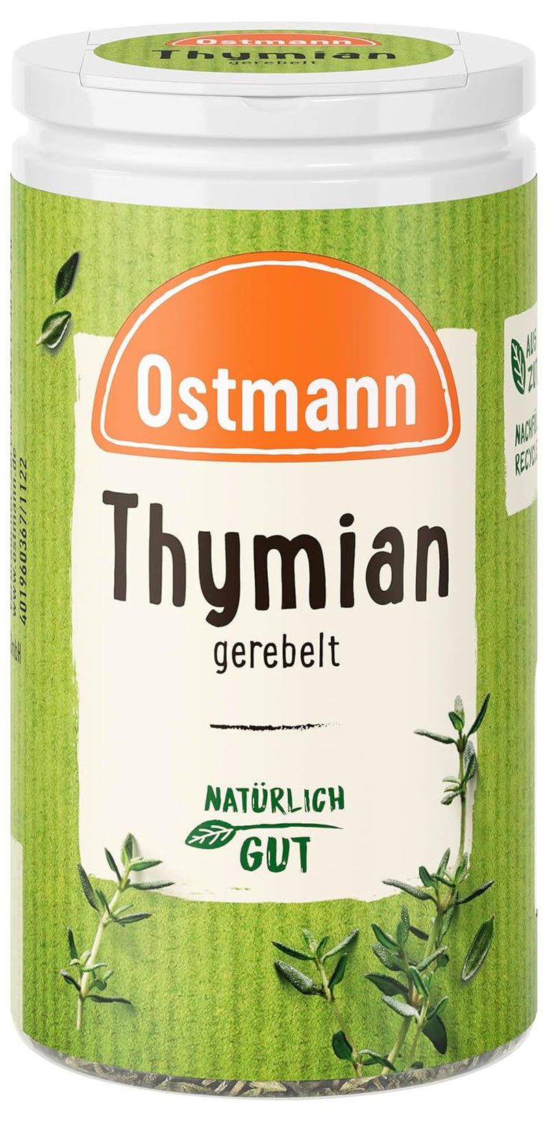 Ostmann Thyme gerebelt 15 g Thyme-Gewürz für viele Fleisch-, Fisch-, Pilz-, und Gemüsegerichte der Mediterranen Küche, Ilość: 1 szt.