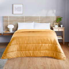 Pikolin Home - Dwustronna kołdra 300 G - Dwukolorowe wypełnienie nordyckie - Do łóżka 90 - wygodne, ciepłe, oddychające, malwa, 150 x 220 cm Kołdry i kołdry Naty Shop