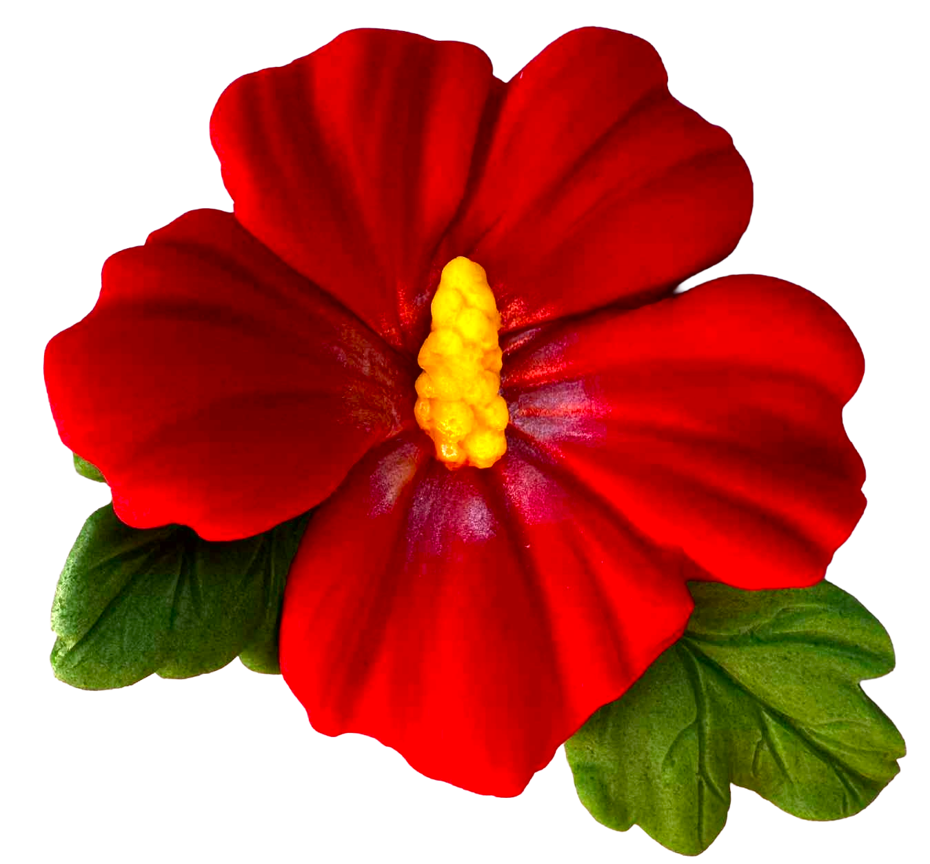 Jadalna dekoracja kwiat hibiskusa – ozdoba na tort 9,5 cm