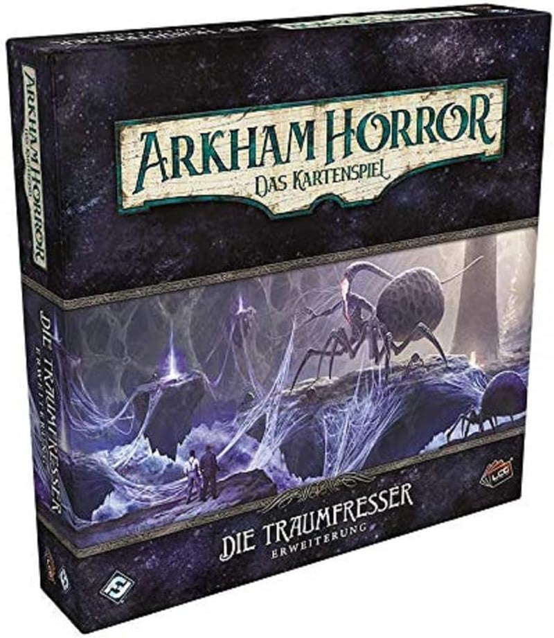 Gry o lotach fantasy, Horror w Arkham: LCG, Gra podstawowa, Gra ekspercka, Gra karciana, 1–4 graczy, Wiek 14+, 45+ minut, Niemiecki, Wielokolorowy, Kolorowy