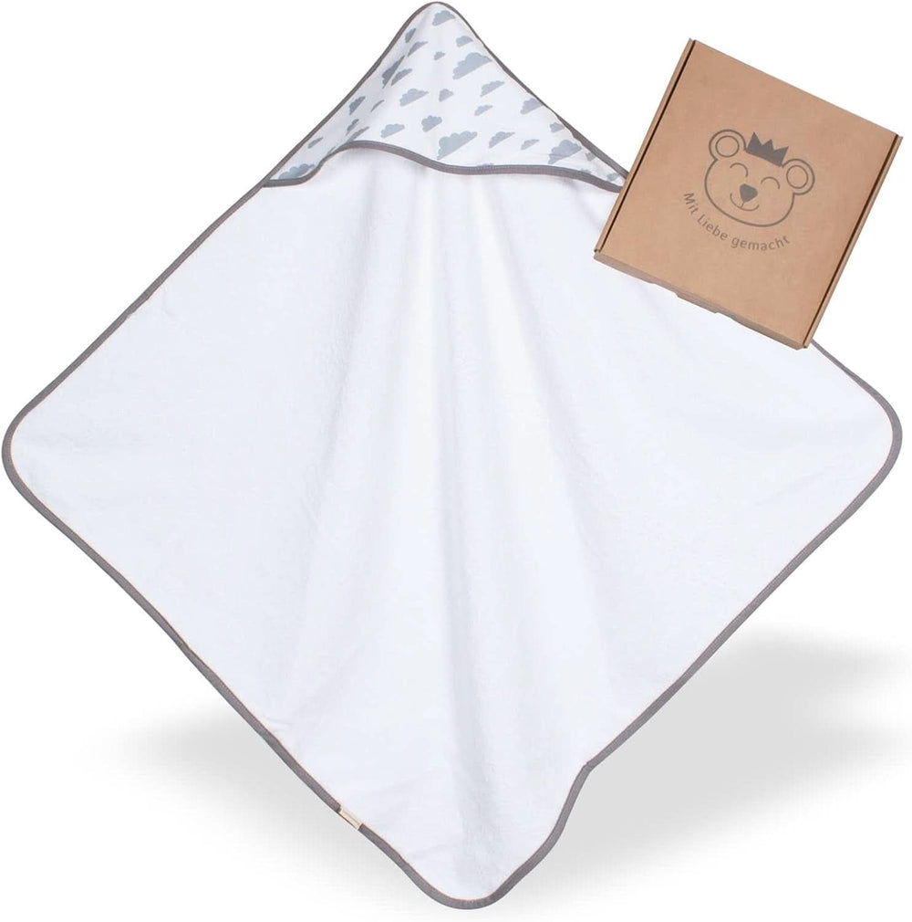 Prosop cu glugă pentru copii | 75X75Cm | 100% bumbac | Oeko-TEX 100 | Furnizorul #1 pentru clinici | Unisex Mama si Copilul Naty Shop