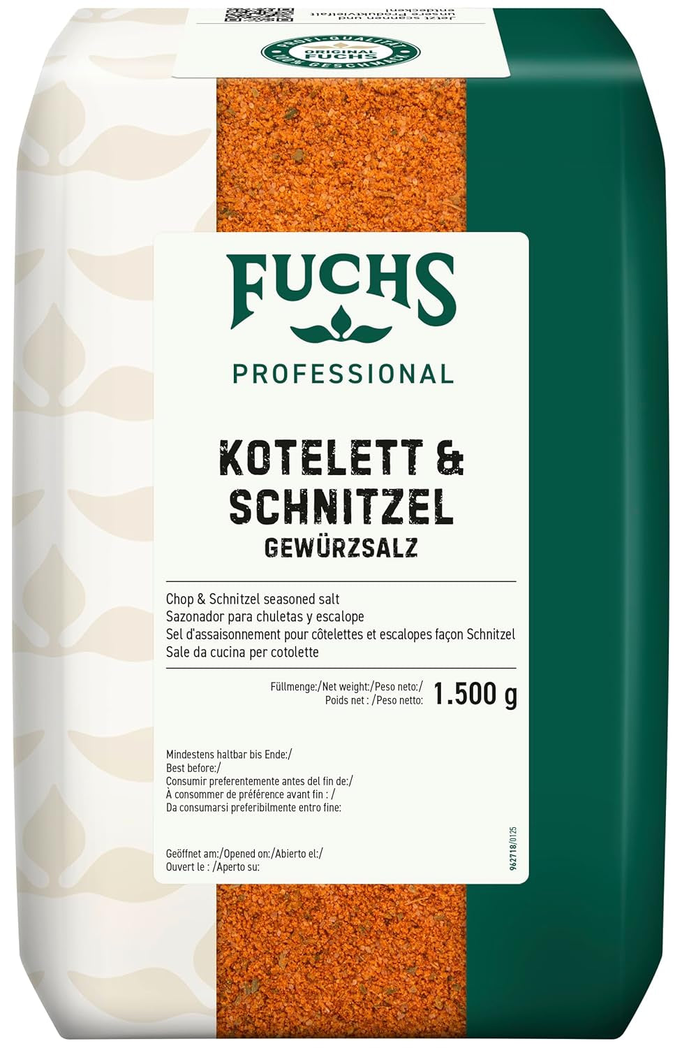 - Kotelett i sznycel Gewürzsalz | Grill-Würzmischung für Kurzgebratenes | Profi-Qualität für Großverbraucher | Worek nadający się do recyklingu 1,5 kg