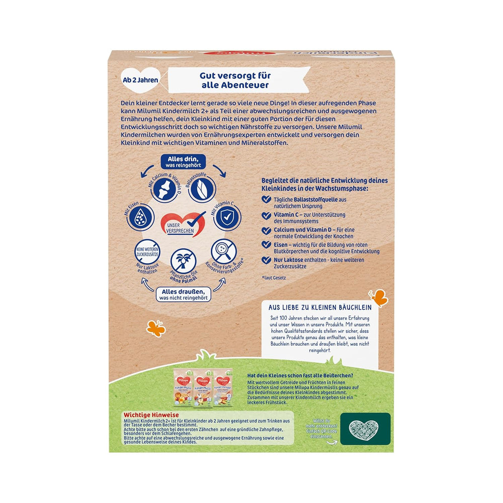 Milupa Milumil Mleko wzrostowe 2+ - Od 1 roku - Dla małych dzieci w fazie wzrostu - 5 x 550 g