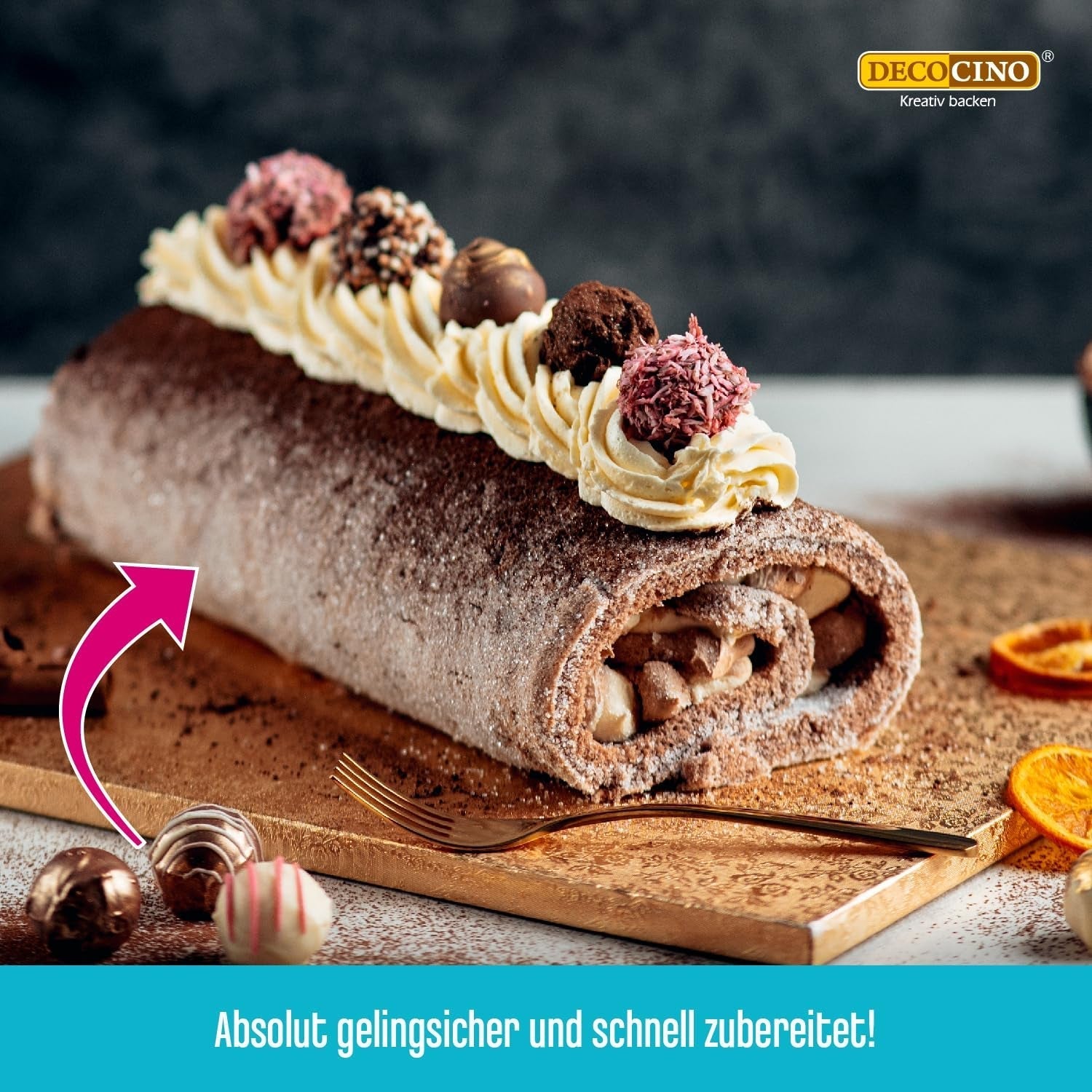 DECOCINO Biscuit Backmischung (250 G) – Einfache Zubereitung – Gelingsicher – Zum Backen Von Luftigen Biskuitböden, Creme-Torten, Biskuitrollen Uvm. Sklep Naty