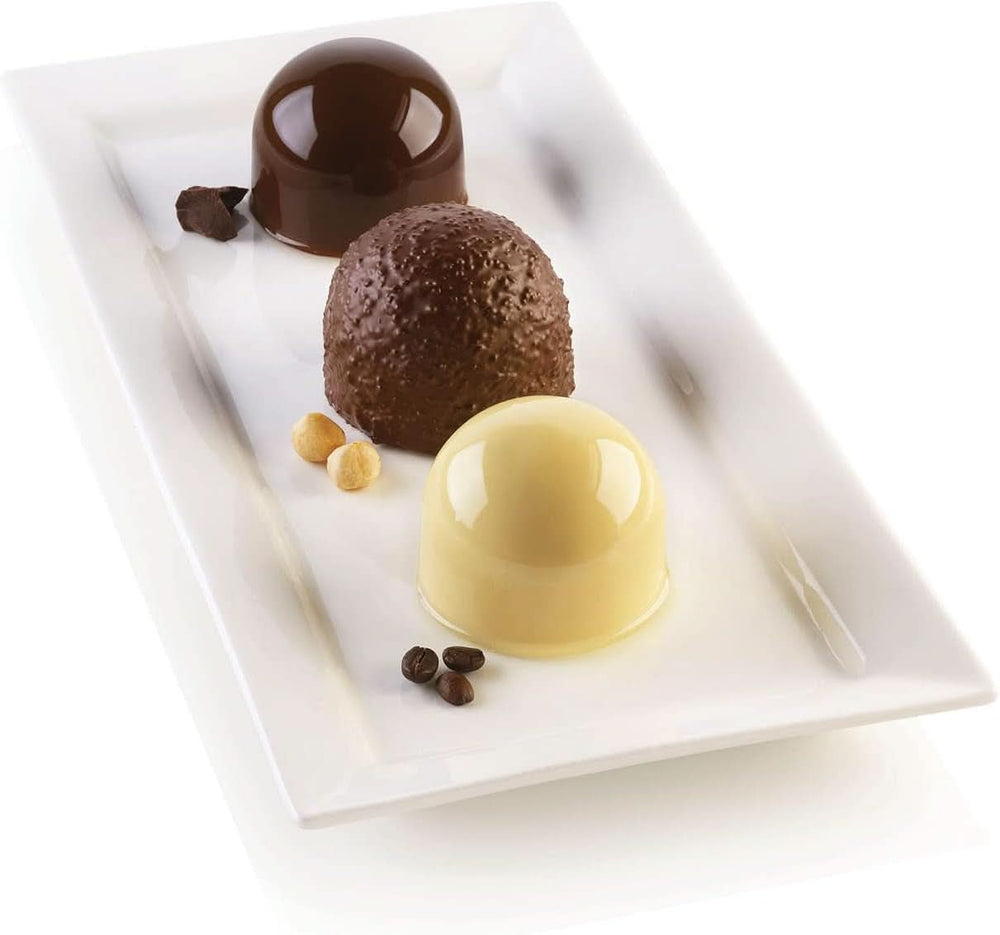 Silikomart, Forma do ciast silikonowych Tartufo, 8 pojedynczych otworów, Ø 62 H 52 mm Kitchen Naty Shop Puff