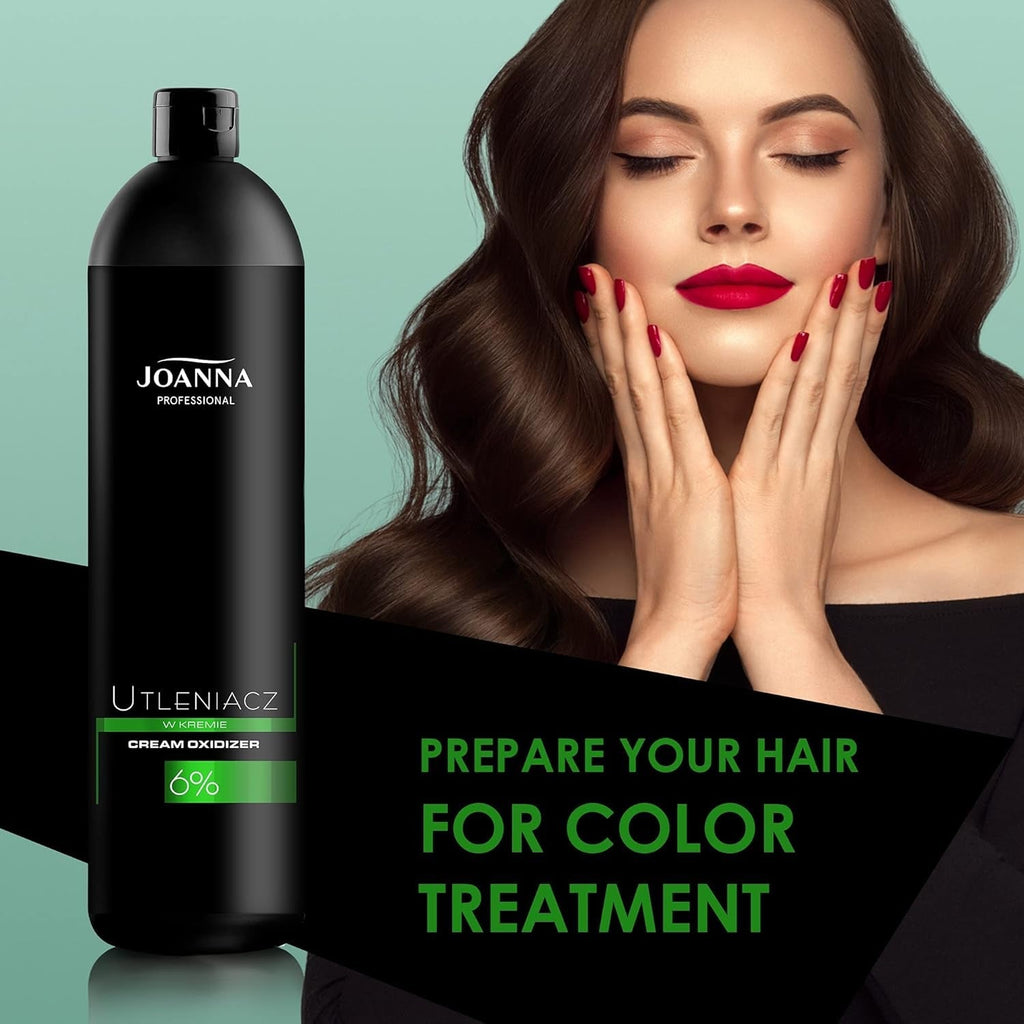 Joanna Professional Hair Colour Oxidant 6% - cremă revelatoare cu peroxid de hidrogen - agent oxidant pentru decolorare - cremă revelatoare Oxydant - 1000g Vopsea pentru par Naty Shop
