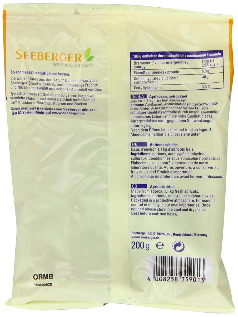 Caise Seeberger 200g Produse deshidratate Naty Shop