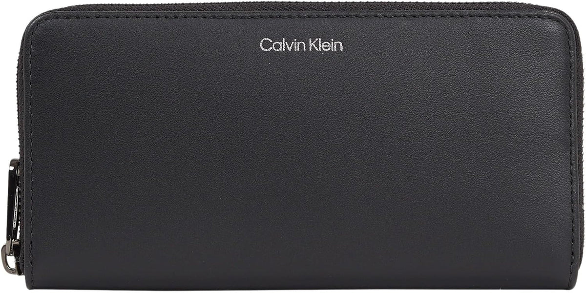 Calvin Klein CK CONCISE LONG ZIP AROUND portofel pentru bărbați, Black (Ck Black), OS Portofel Barbati Naty Shop Titlu implicit
