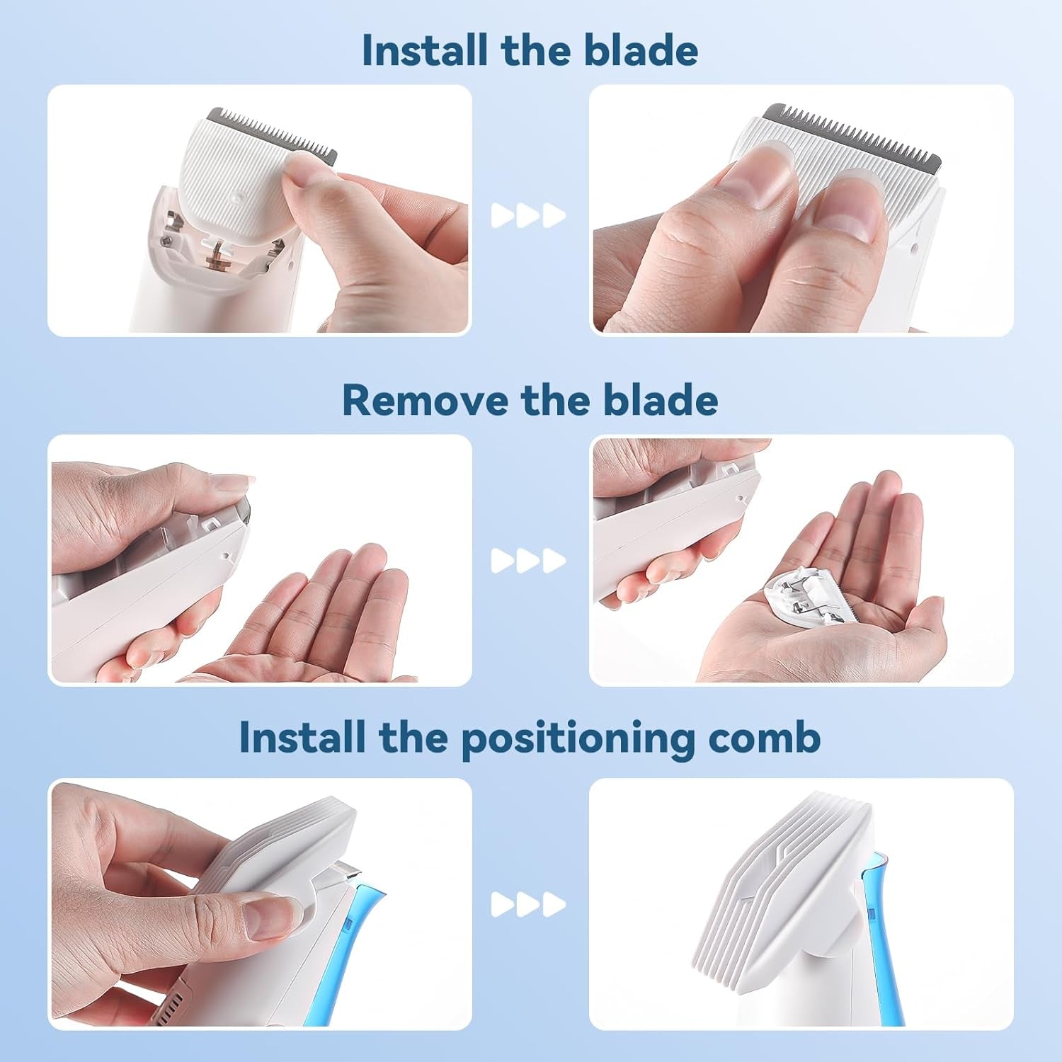 CARER SPARK mașină de tuns păr pentru copii, mașină de tuns păr fără zgomot cu adsorbție în vid pentru copii IPX7 reîncărcabilă cu 2 piepteni de ghidare mașină de tuns profesională sigură Copii - Baie si Skincare Naty Shop