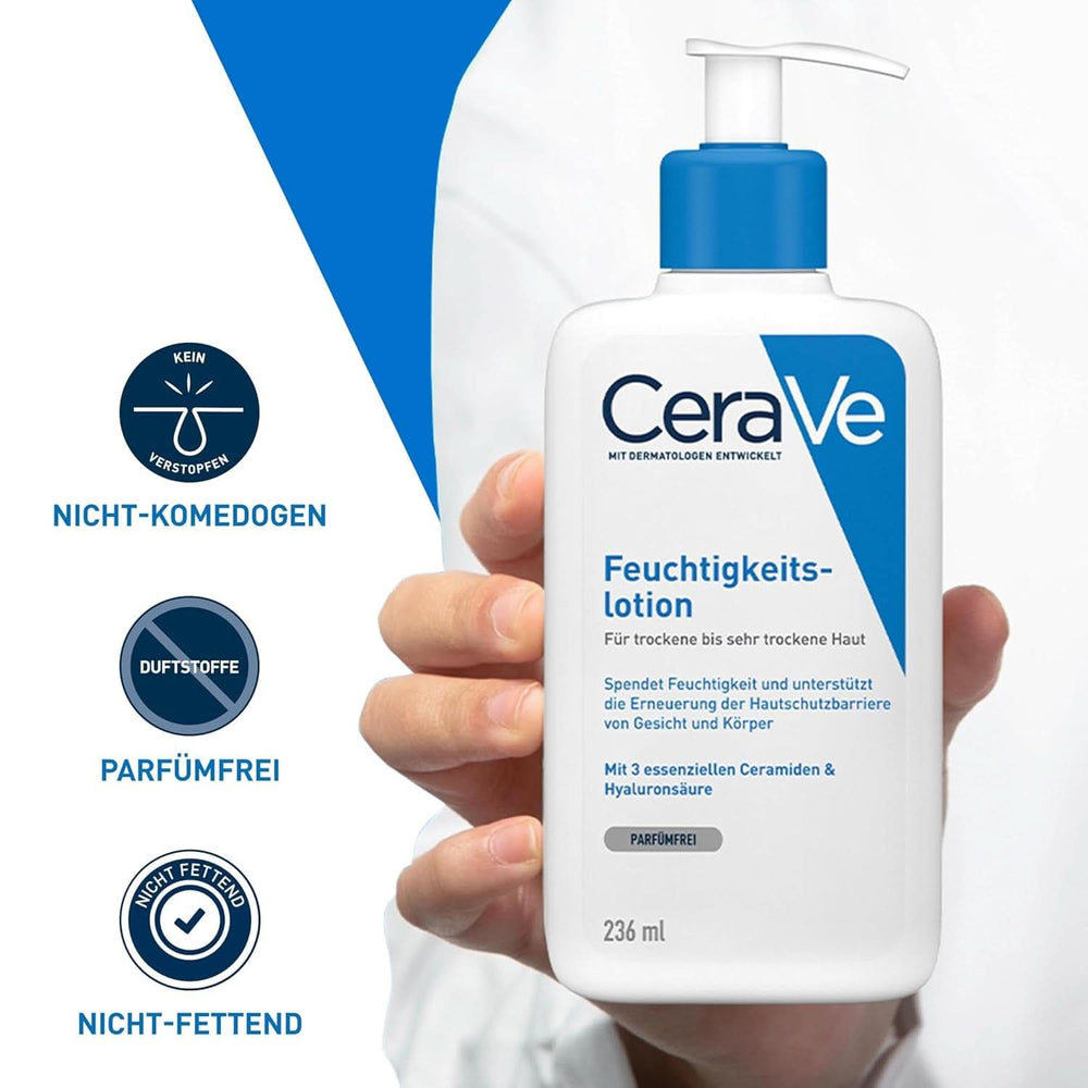 Cerave balsam do ciała z pompką dozującą, odpowiedni do atopowego zapalenia skóry oraz skóry suchej i bardzo suchej, 236 ml Sklep Kosmetyki i Urody Naty